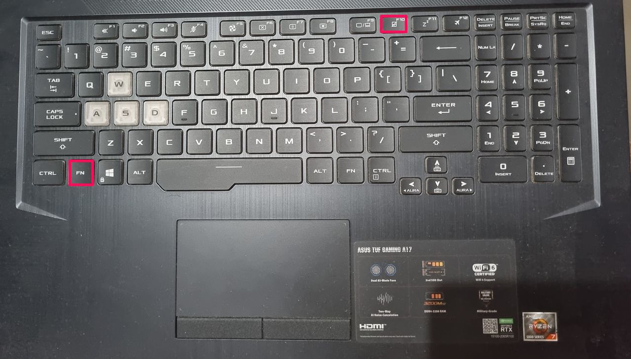Fn Key on the keyboard
