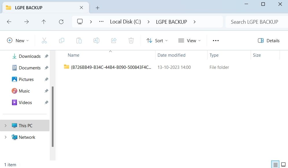 GUID name folder in File Explorer
