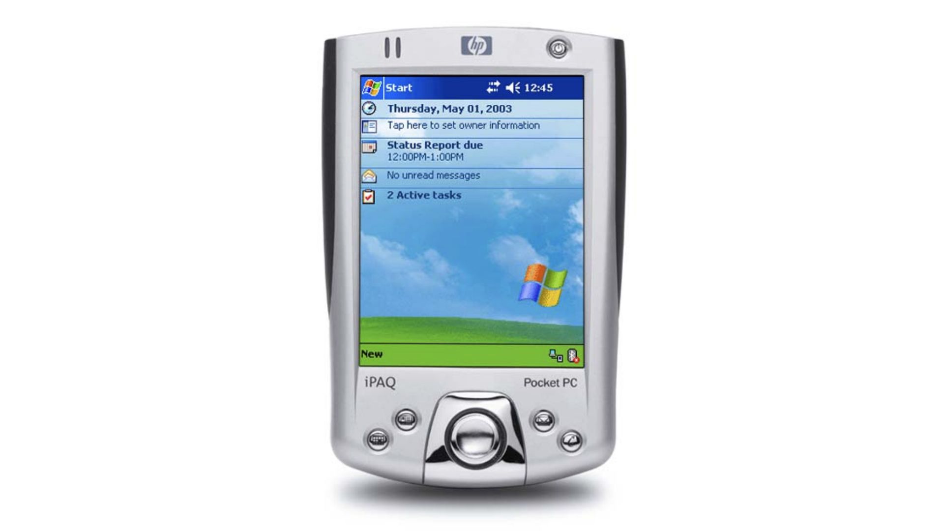 An HP iPaq Pocket PC running Windows Pocket PC