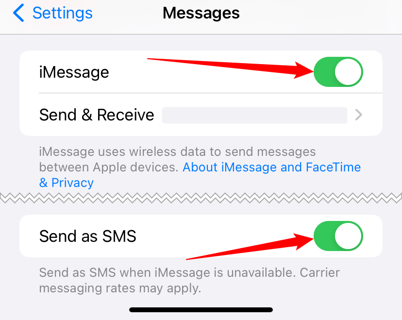 Enable iMessage, but force your phone to fall back on SMS if iMessage is unavailable. 