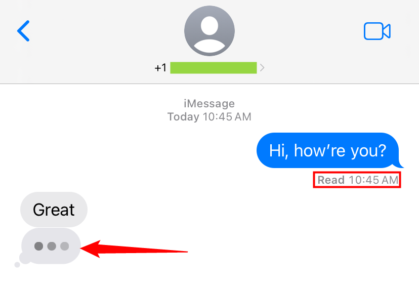 iMessage read notification and typing notification. 