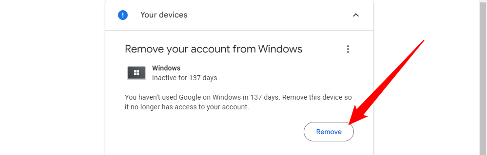 Remove old devices with access to your accounts. 