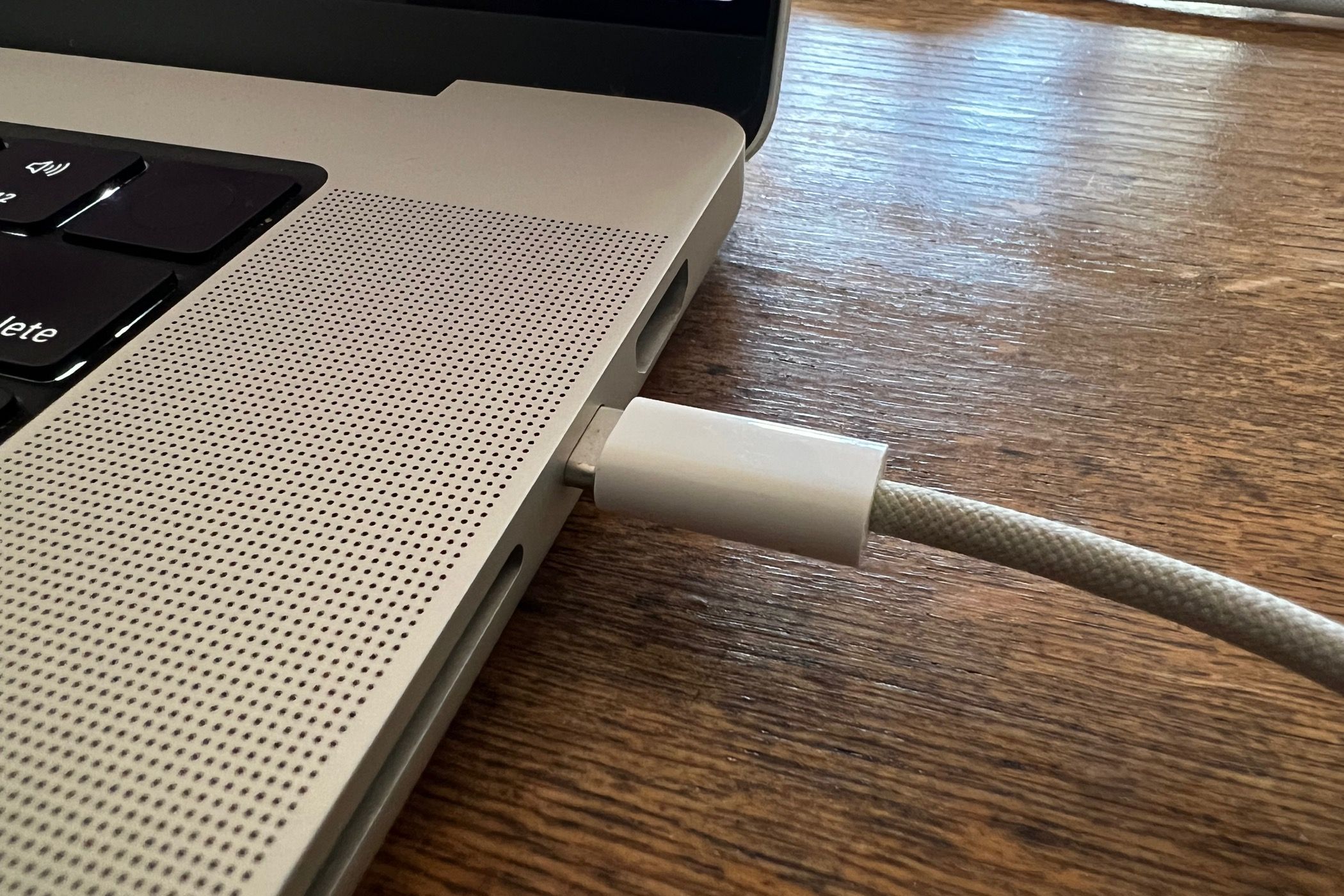 A USB-C cable thats not seated correctly