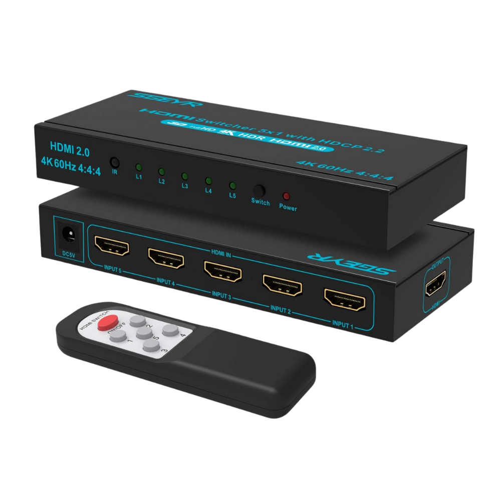 SGEYR 4K@60Hz 5x1 HDMI Switch