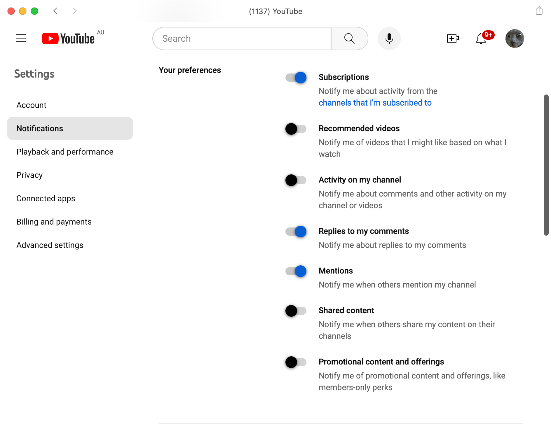 YouTube docked web app made with Safari