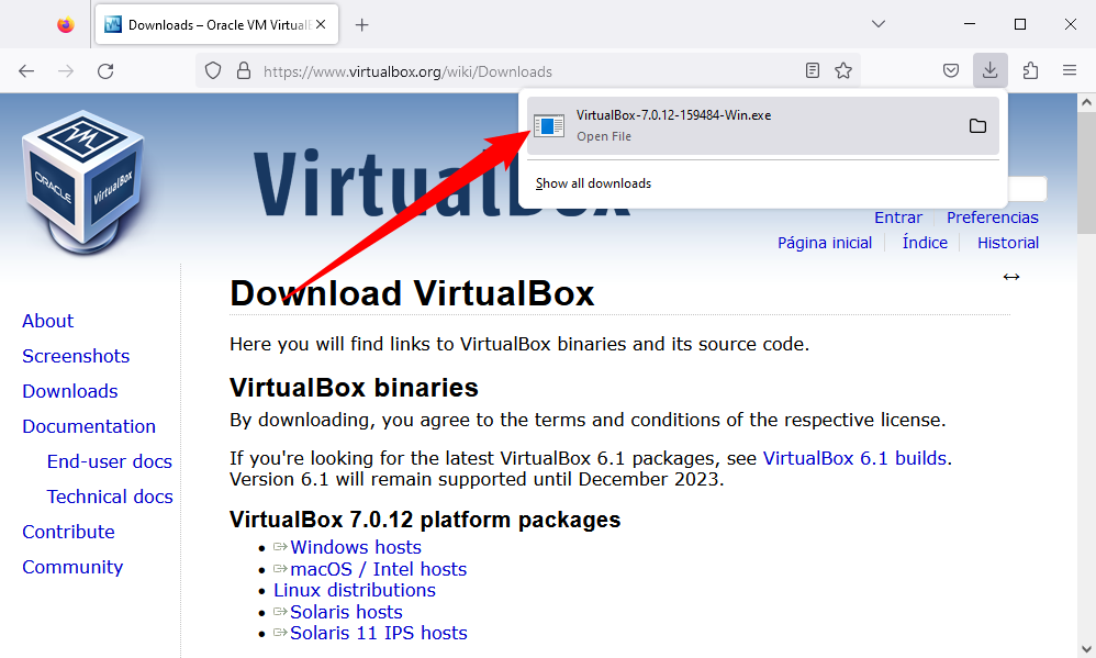 Run the VirtualBox installer. 