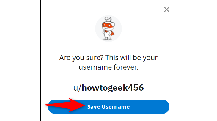 Select "Save Username."