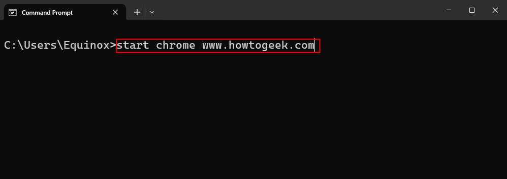 Opening Chrome to howtogeek.com