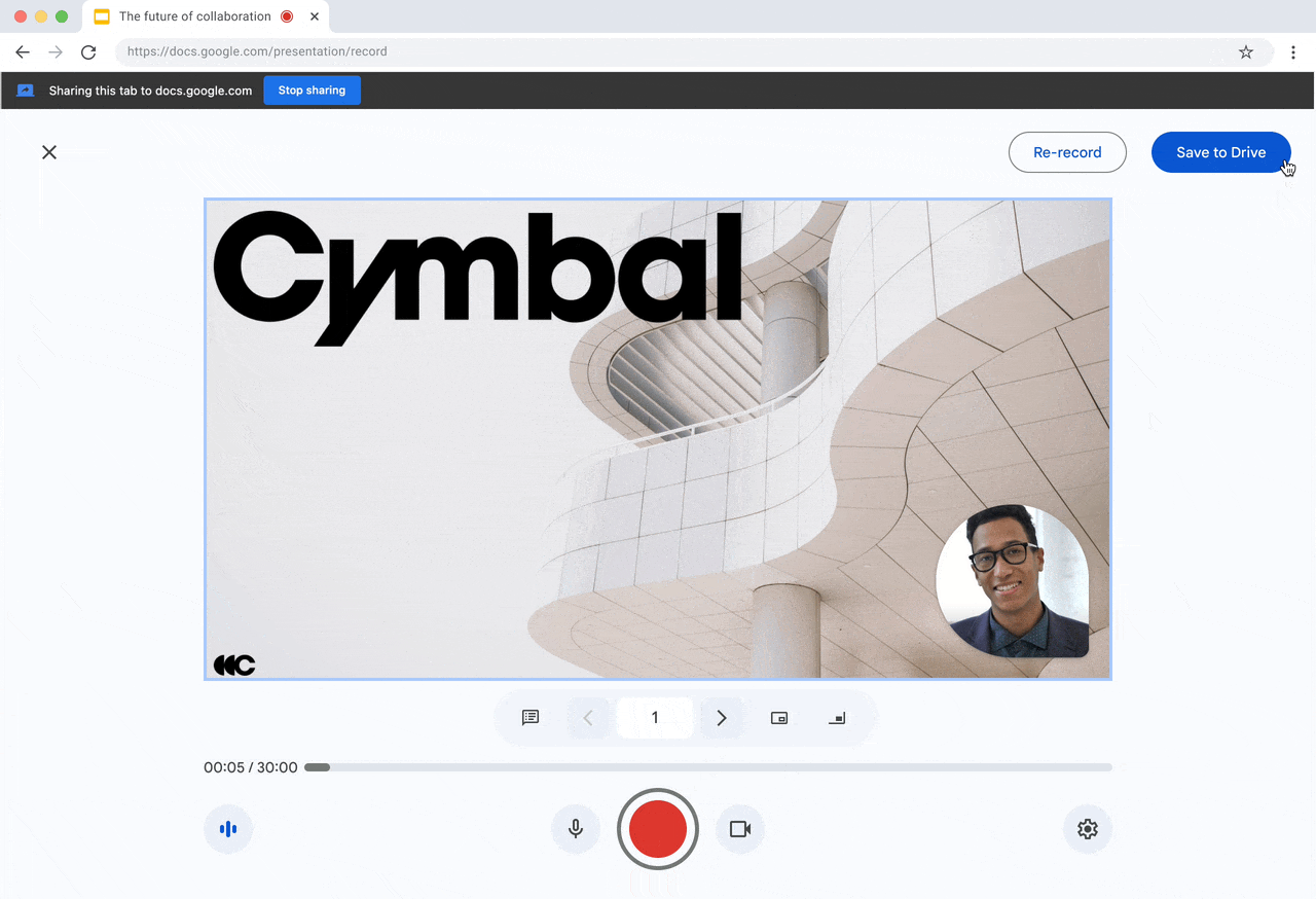 Shareable video presentations in Google Slides