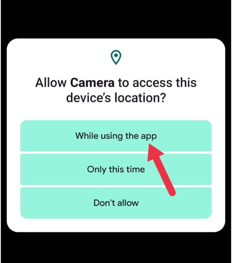 Granting location access will enrich your photos’ metadata (the time when the photo was clicked and the place where the photo was clicked, etc.)