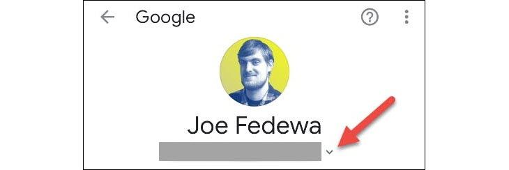 Google account profile