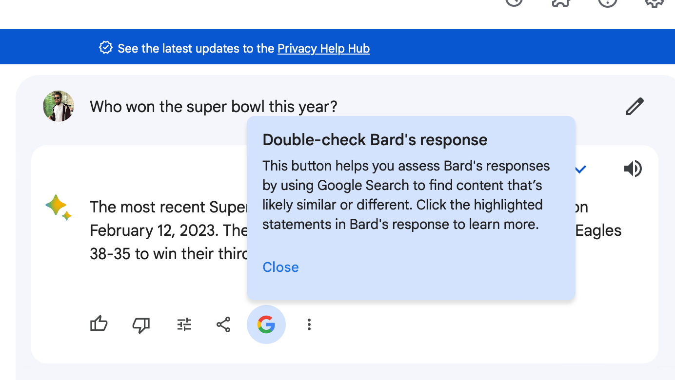 Google Bard&rsquo;s attempt to verify its claims