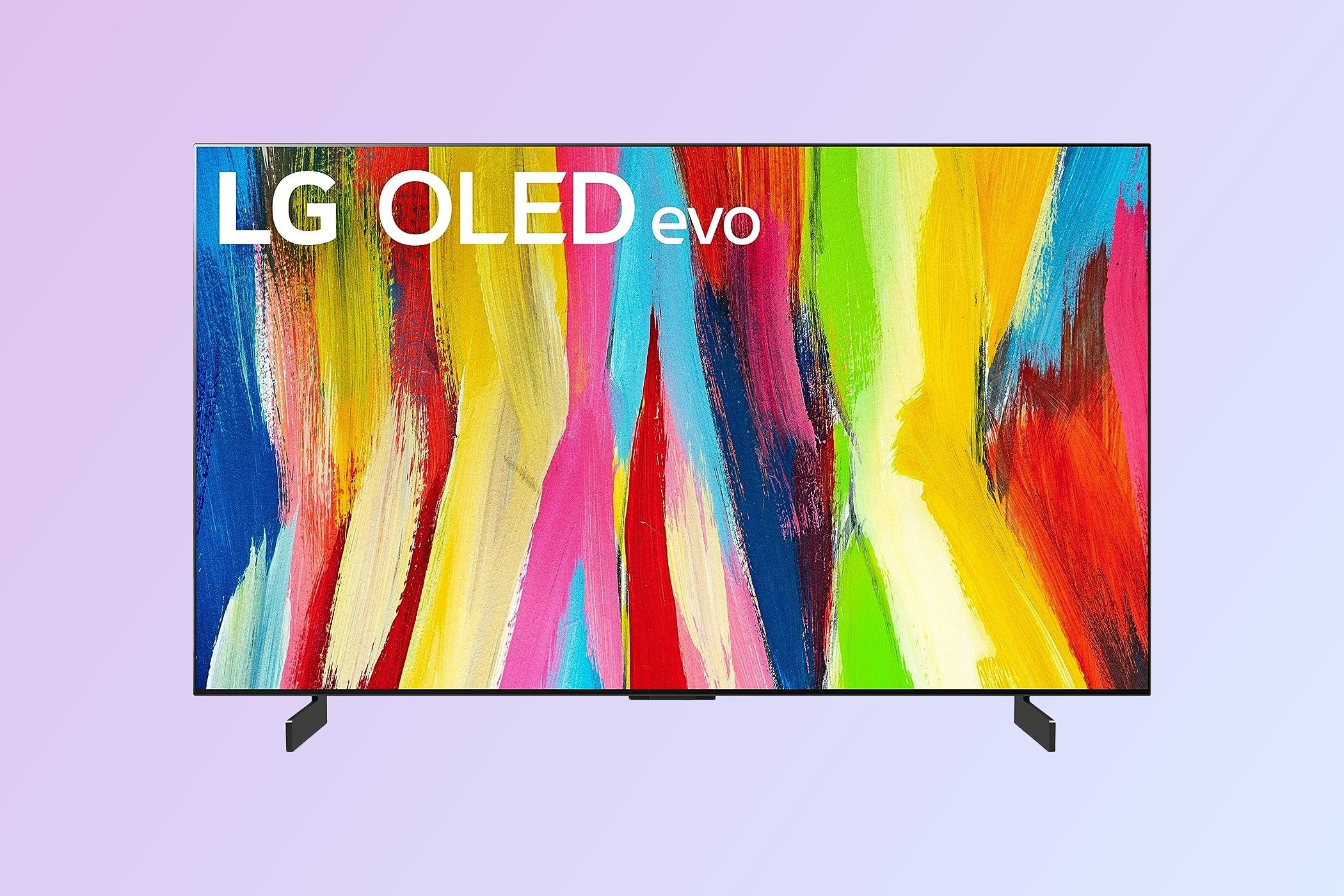 LG OLED C3 42-inch Against a lilac background