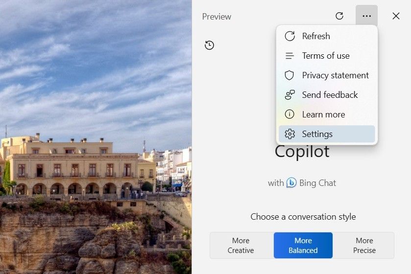 Change Windows Copilot Settings and enable it to see Microsoft Edge content