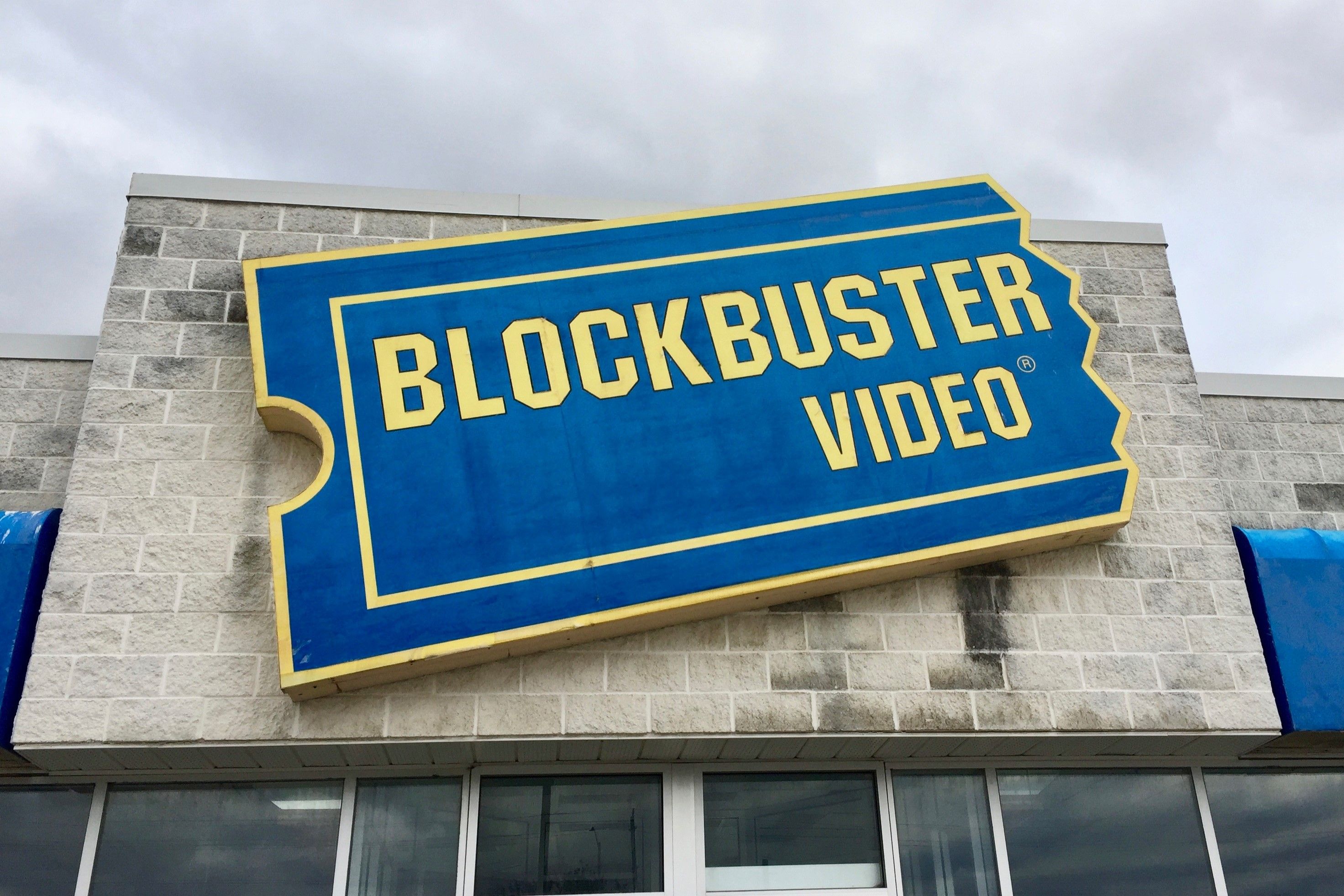 Blockbuster video store.