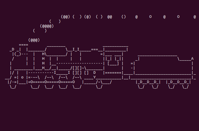The sl command making a train run on your Linux terminal