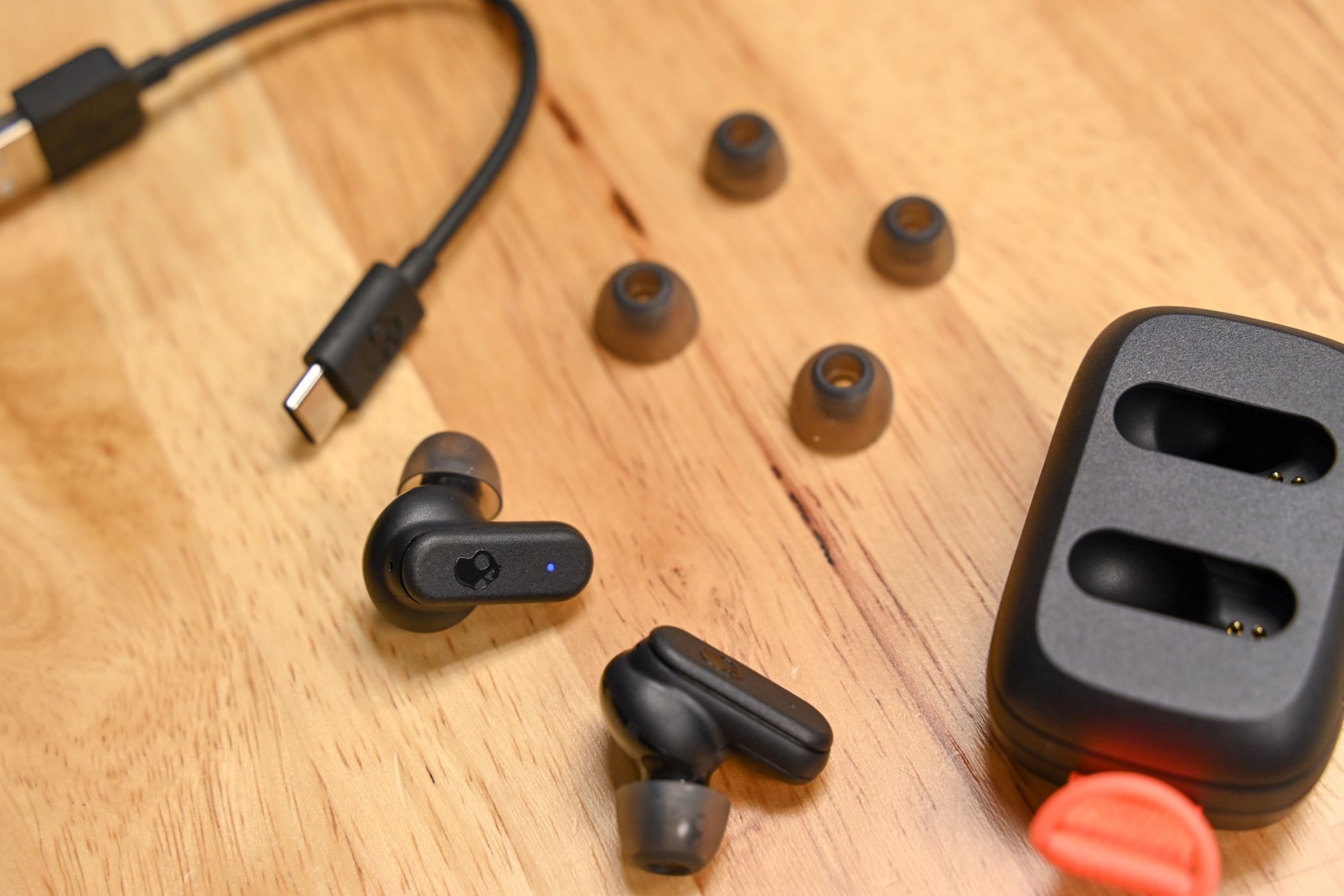 The Skullcandy Dime 3 True Wireless Earbuds with its accessories