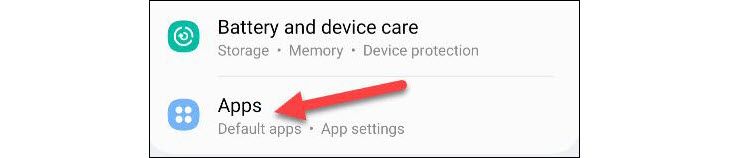 Select "Apps."