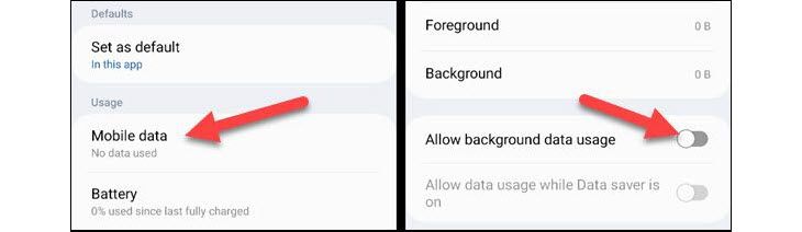 Turn off "Allow Background Data Usage."