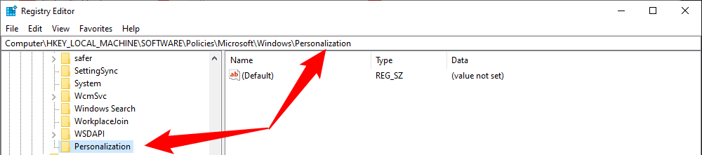 Name the new folder "Personalization." 