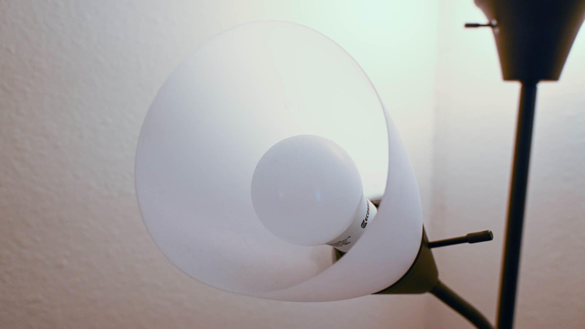 A lamp with a LED bulb turned off