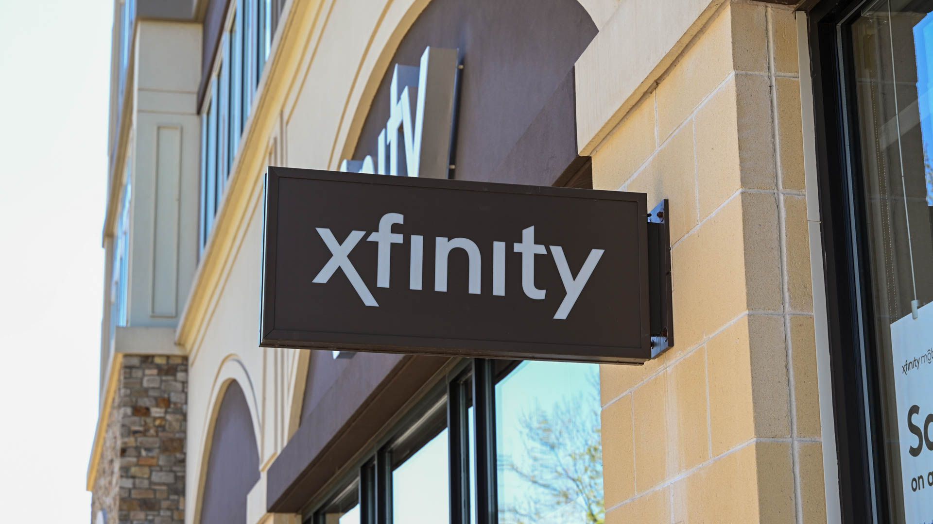 Signage outside of an Xfinity retail location.
