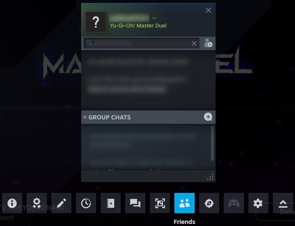 Friends feature in Steam Overlay showing online friends and group chats.