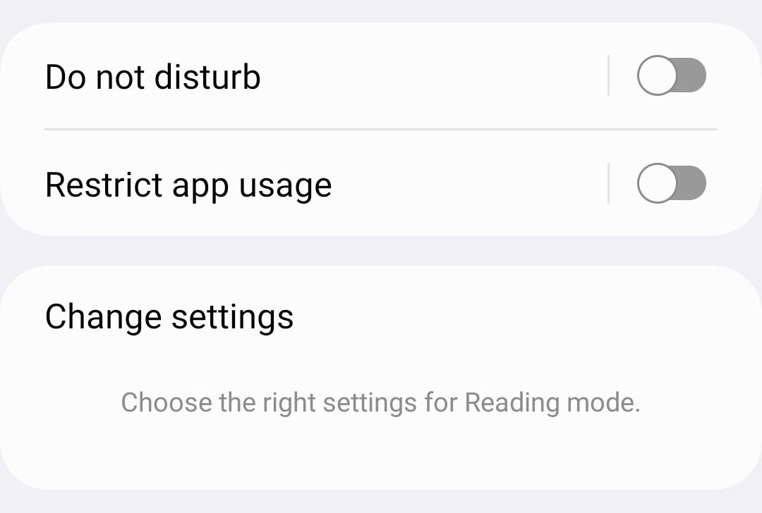Adding actions to custom mode on Samsung.