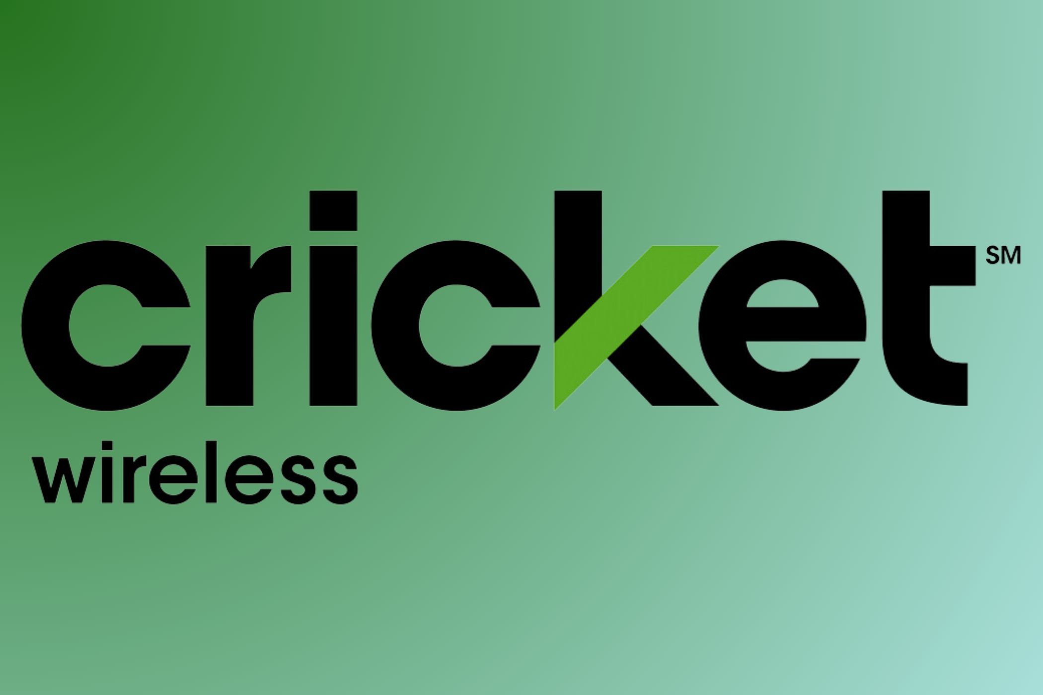 cricket wireless logo on a green background