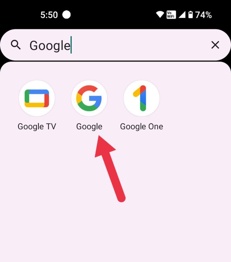 Open the Google app.