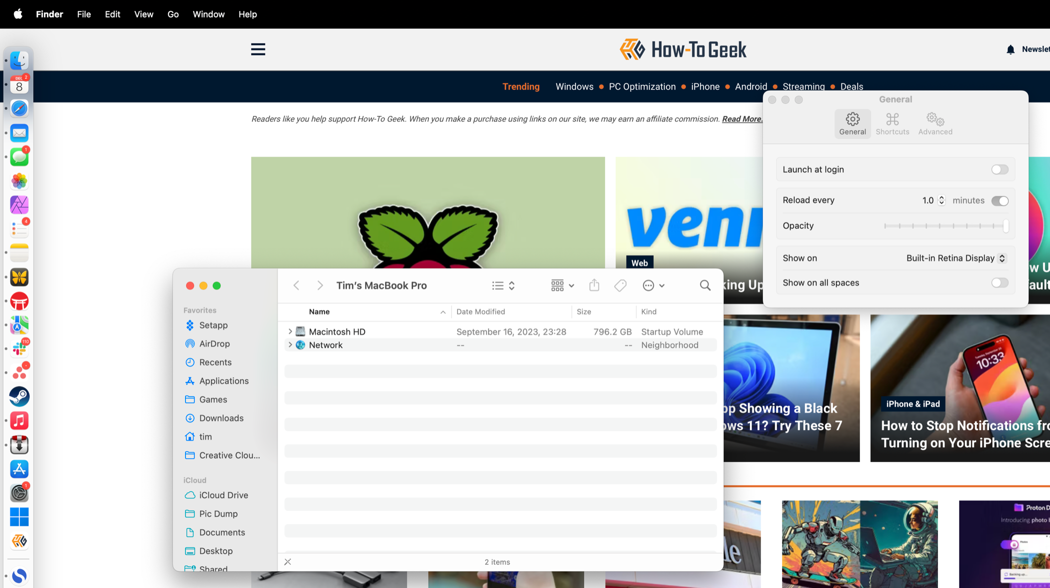 Plash turns your desktop into a web page