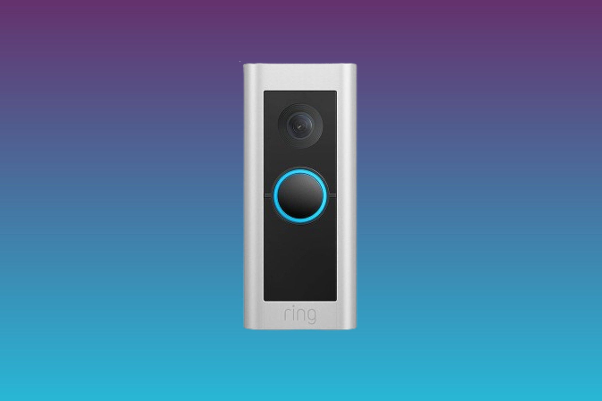 Ring Video Doorbell Pro 2 on gradient background