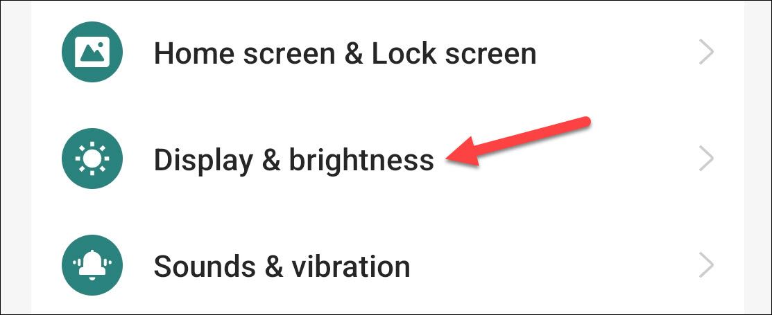 android display settings