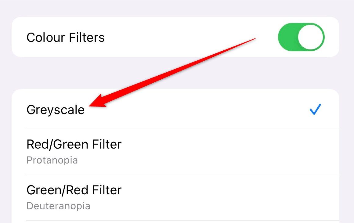A screenshot of the iPhone settings page