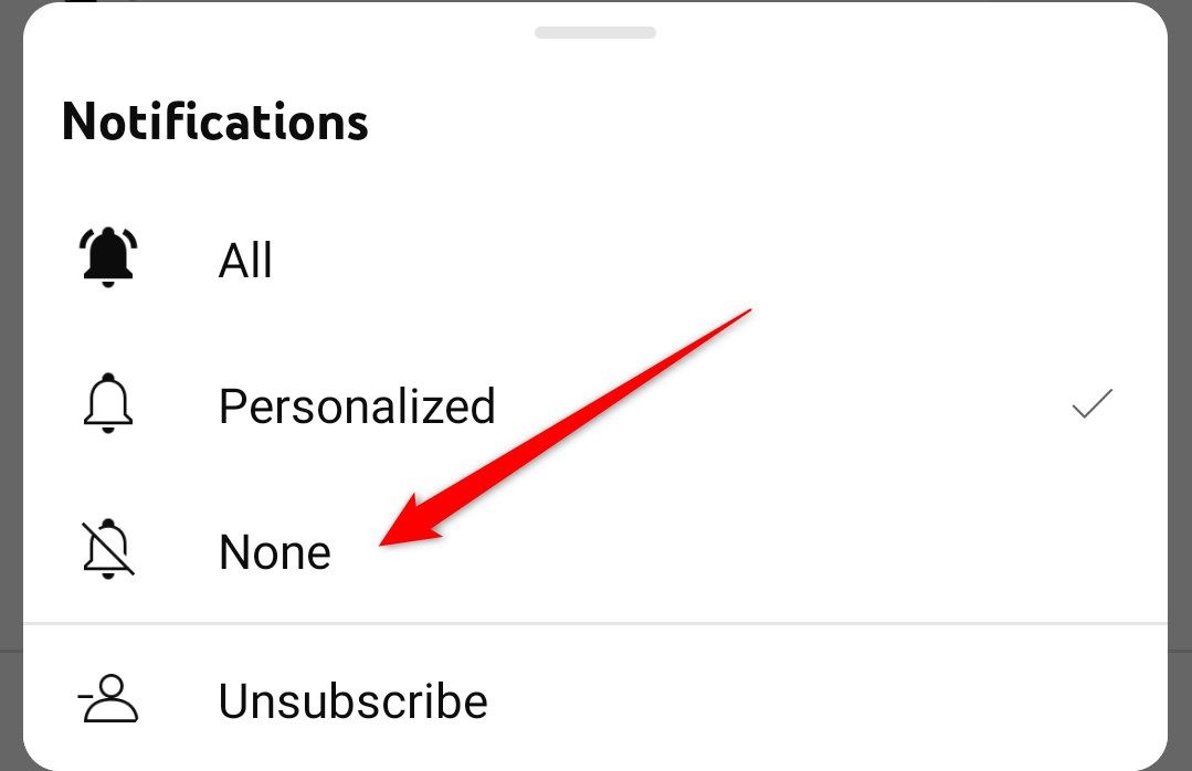 A screenshot of the YouTube app