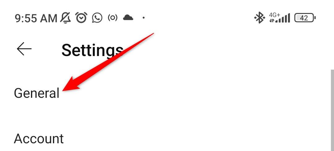 A screenshot of the YouTube settings page