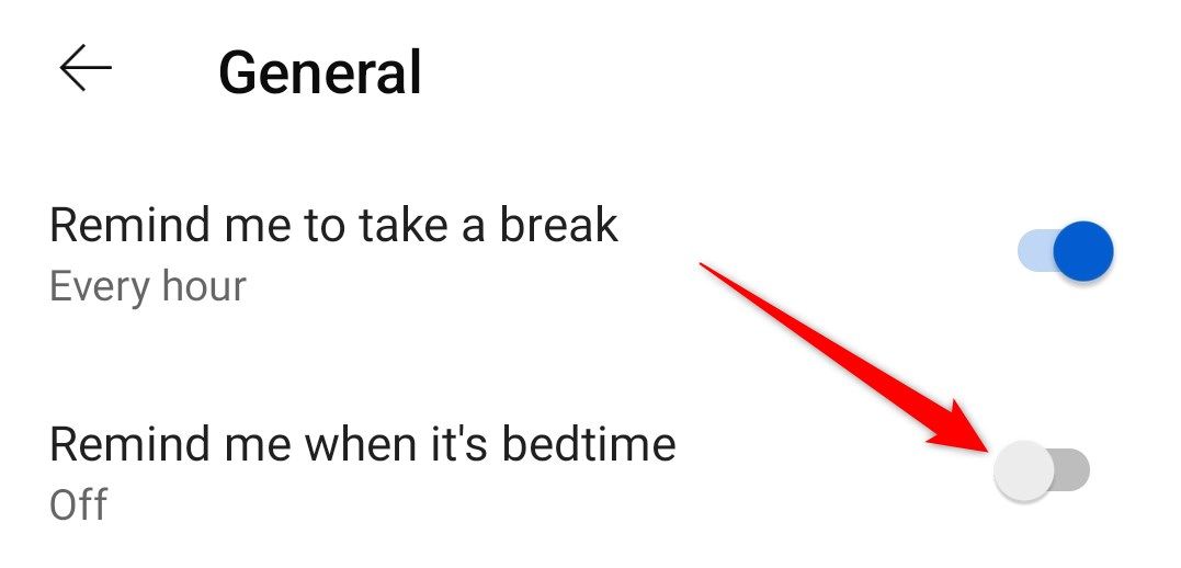 A screenshot of the Youtube settings page