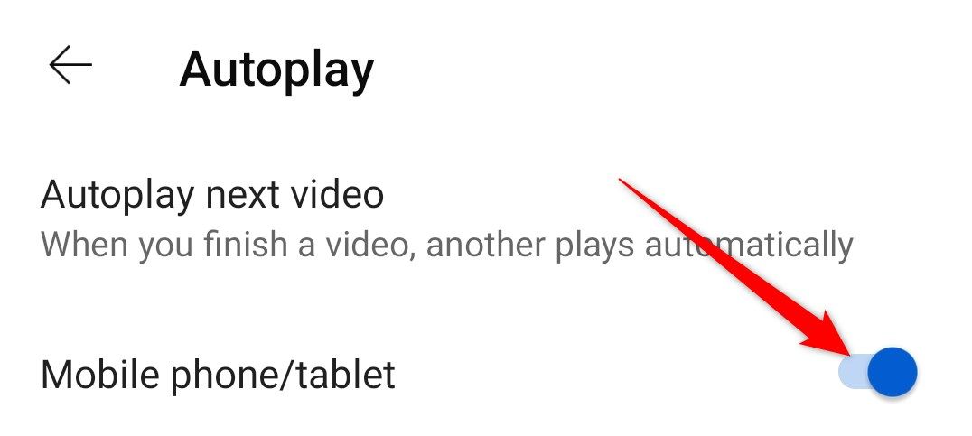 A screenshot of the YouTube settings page