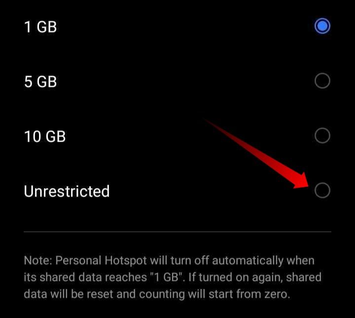 Removing data usage restrictions on an Android smartphone.