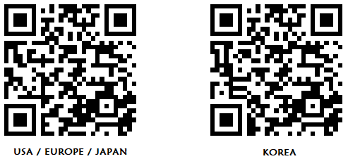 The QR Codes that link via the 3DS' internet browser to the skaterhax download page. 