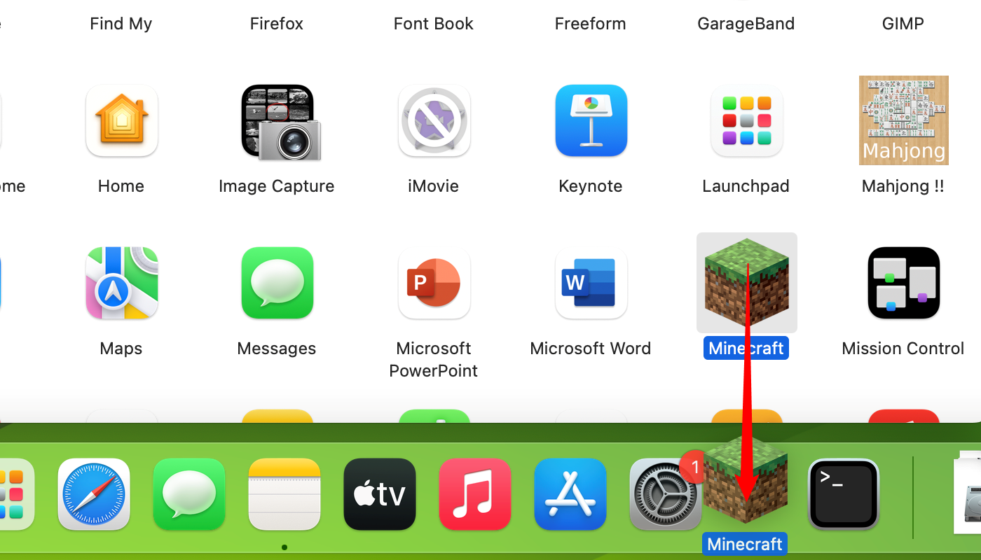 Drag the program you want from the Applications folder to the Dock.