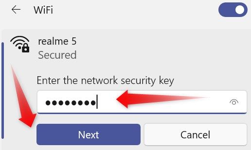 Connect a Wi-Fi Network on Windows.