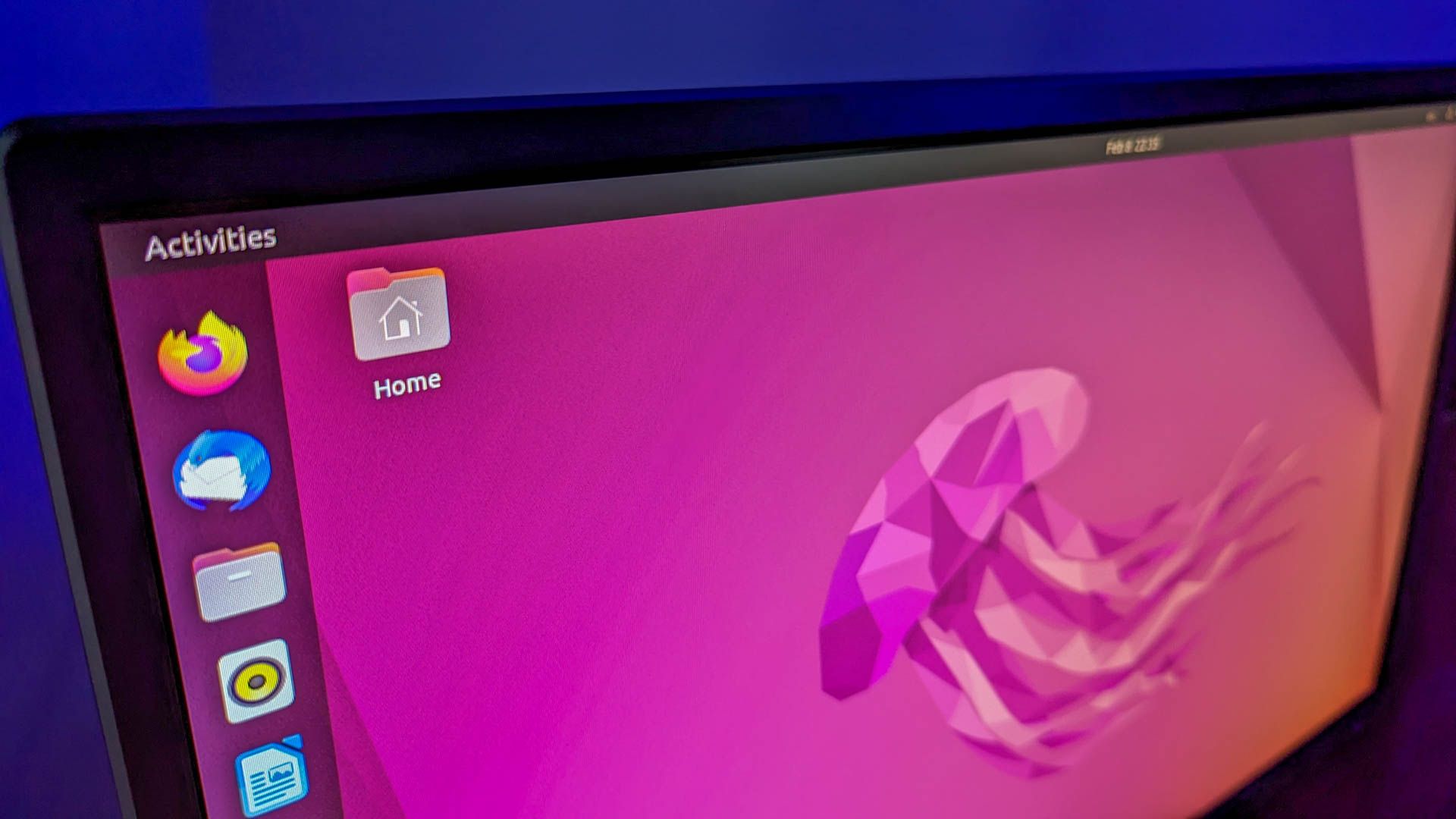 An Ubuntu desktop with a directory shown