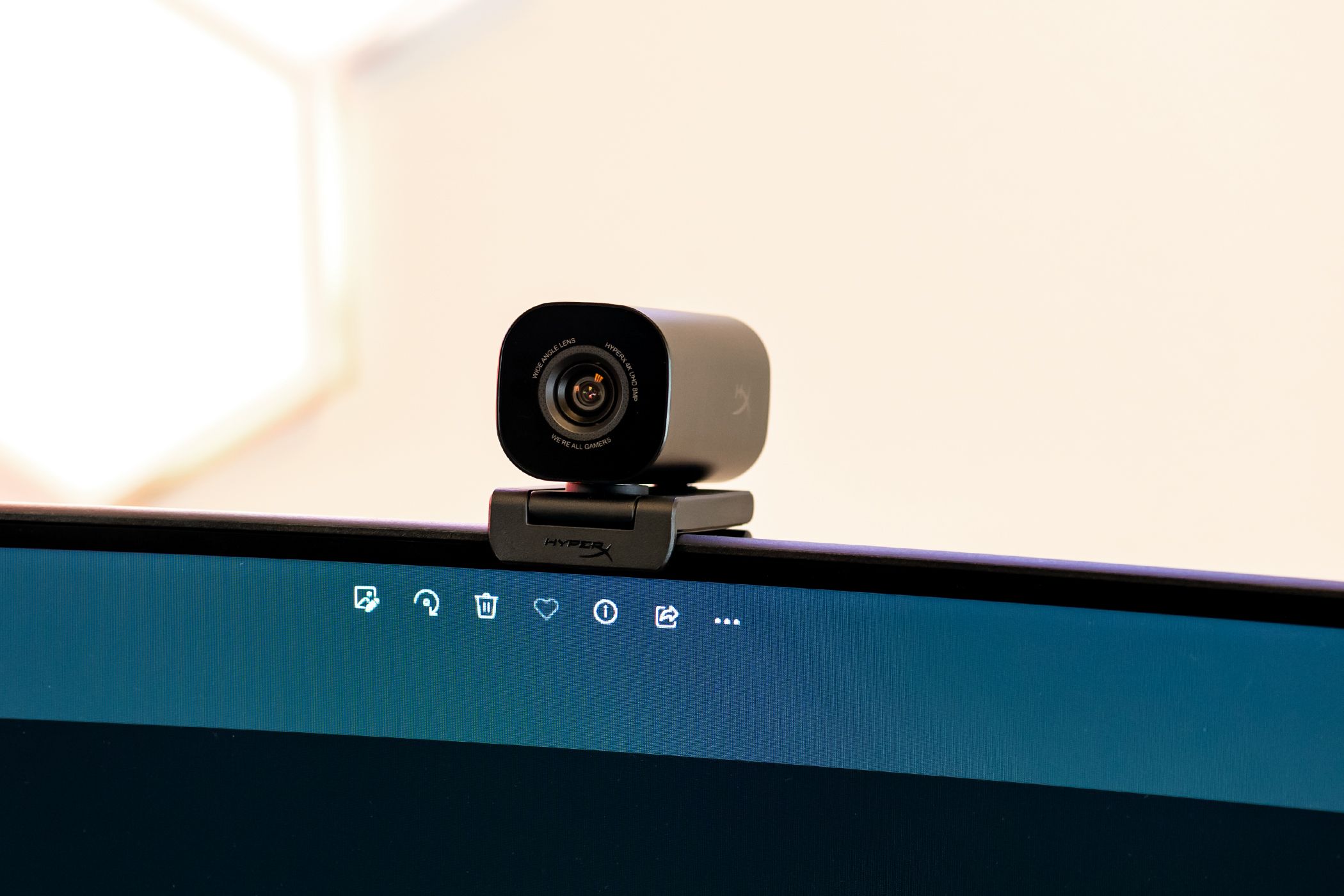 A webcam on a Windows PC. 