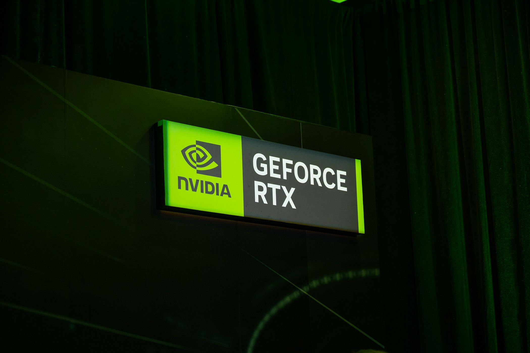 NVIDIA GEFORCE RTX signage at CES 2024.