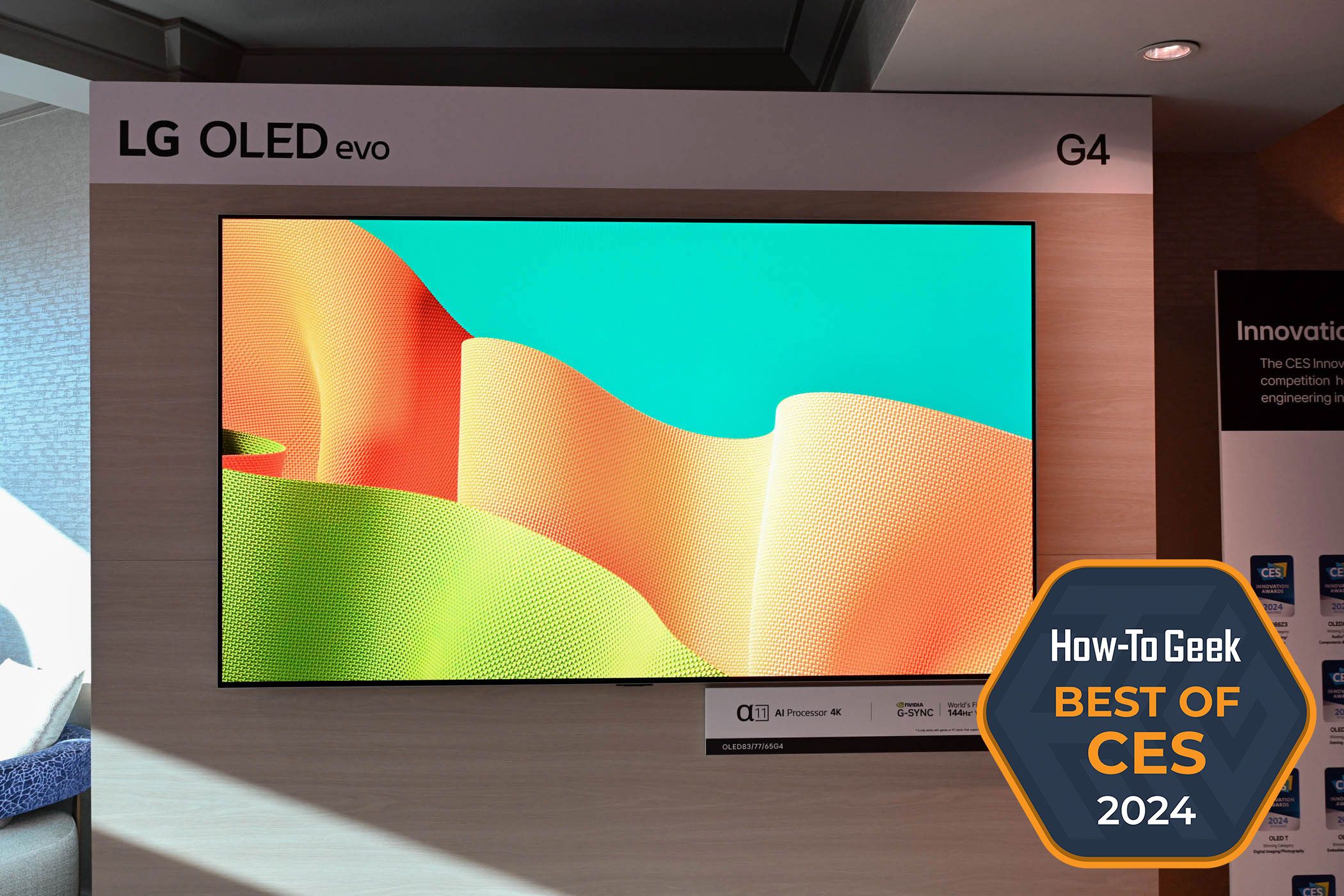 A LG G4 OLED evo at CES 2024