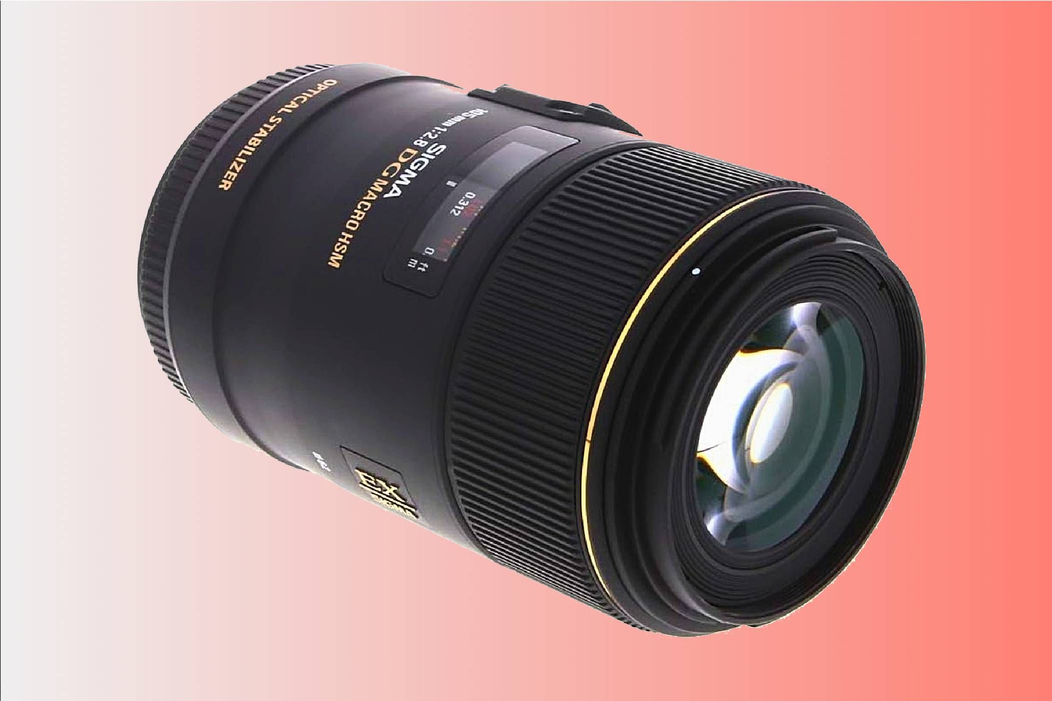 A Sigma 105mm F2.8 EX DG OS HSM macro lens