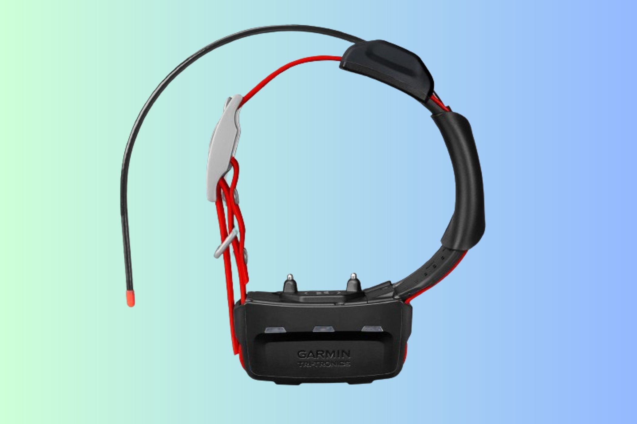 Garmin TT15X Dog Tracker and Trainer on gradient background