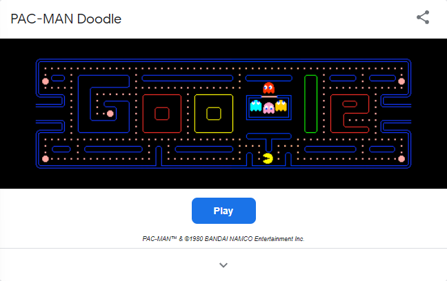 Google Pac-Man game.