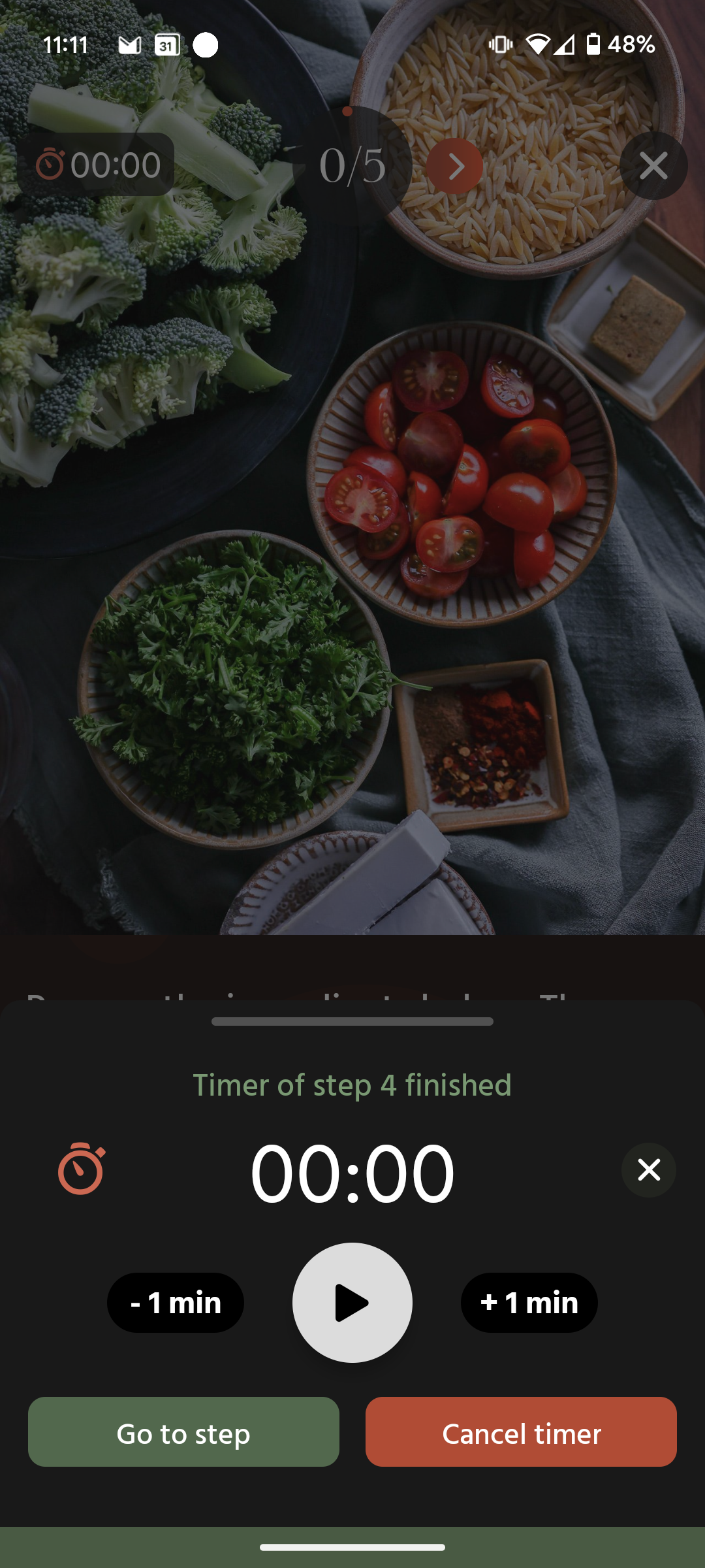 The Pick Up Limes app displaying a timer